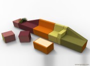 Banquettes modulaires design Mendi