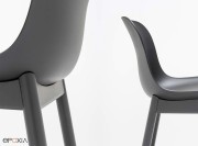 Chaise Baltic Basic, pieds bois noir