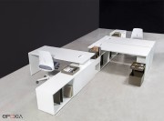 Bench 2 postes ou bureau individuel sur desserte porteuse