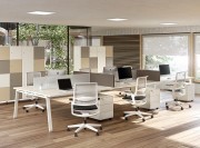 Bureau openspace 6 postes, bench Atreo et caisson mobile