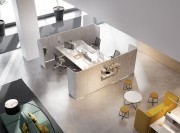 Bureau multipostes avec alcove acoustique Let's Work