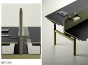 Zoom sur les plateaux coulissants bench Nuvola