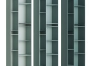 Bibliothèque Random 2C et 3C, Bleu ciel poudré clair, moyen et foncé.
