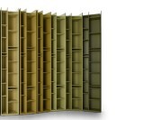 Bibliothèque Random 2C et 3C, tons de verts