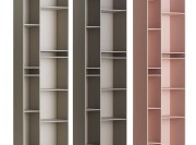 Bibliothèque Random 2C et 3C, camaïeu Gris et Rose poudré