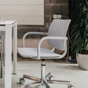 Chaise de bureau BIo avec accoudoirs, revêtement tissu