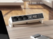 Boitier électrique mobile Desk2 avec 1 paire de RJ45 + HDMI