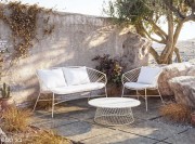Canapé fauteuil et table basse Bolina, outdoor, avec coussins amovibles
