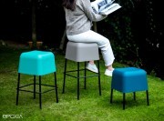 Collection de tabourets Abisko, pieds métal, 3 hauteurs disponibles : 45, 65 et 75 cm