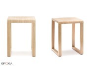 Tabouret Brera 383, finition chêne blanchi, hauteur 46 cm