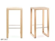 Tabouret Brera 387, finition chêne blanchi, hauteur 65 cm
