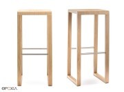 Tabouret Brera 388, finition chêne blanchi, hauteur 75 cm