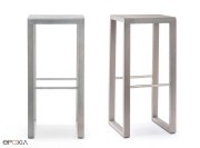 Tabouret Brera 388, finition chêne laqué gris, hauteur 75 cm