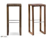 Tabouret Brera 388, finition chêne noyer vieilli, hauteur 75 cm
