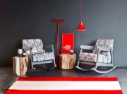 Guéridon et table basse Brick avec fauteuils Brick
