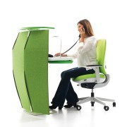 Bureau d'accueil Funny Sat avec cloison acoustique