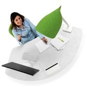 Bureau d'accueil réglable en hauteur funny sat avec lampe funny light
