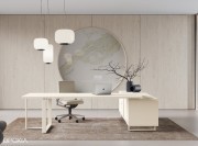 Bureau Archimede ambiance intemporelle finition Talco