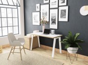 Bureau Home Office Atreo pieds métal inclinés