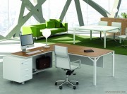 Bureau de direction noyer x8 avec retour