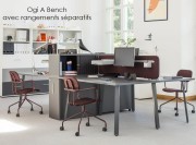 Bureau Bench Ogi A avec rangements