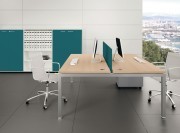 Bureau collection Gate chêne avec écran de séparation