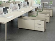 Bureau openspace Glider nebbia, pied tortora