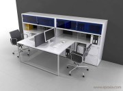 Bench 2 postes Ibis fixés sur une solution rangement mural