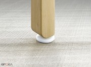 Piètement bois et vérin blanc
