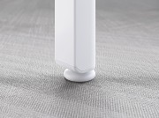 Piètement acier blanc et embout et vérin coordonnés