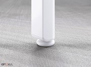 Piètement acier blanc et embout et vérin coordonnés