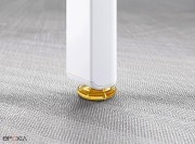 Piètement acier blanc et embout blanc et vérin jaune