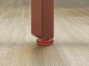 Piètement acier Terra Cotta , embout et vérin coordonnés