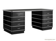Bureau métal Classic Line 2 caissons 4 tiroirs