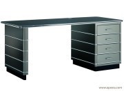 Bureau métallique Classic Line avec un caisson 4 tiroirs