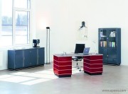 Bureau métal rouge Classic Line