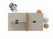 Table Coworking Take Off transformable en table de réunion