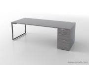 Bureau Ibis avec caisson porteur L.30 cm