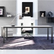 Bureau direction design Fly Glamour, piètement finition étain
