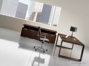 Bureau collection Arche wenge avec desserte