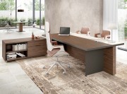 Bureau de direction Oasi, bois et grès, voile de fond total