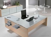 Bureau collection Odeon verre avec retour