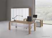 Bureau collection Step chêne naturel avec voile métal perforé