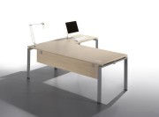 Bureau collection Astro Arche chêne avec retour et voile