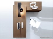 Bureau de direction avec desserte New Loop bois