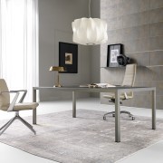 Mobilier de bureau Fly Glamour, piètement Olive brun