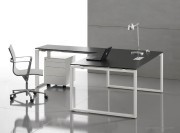 Bureau collection Loopy noir avec retour