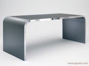 Bureau de direction métal Highline chant inox
