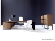 Bureau de direction avec rangements New Loop noyer