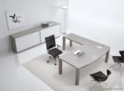 Bureau de direction avec retour Odeon finition noisette